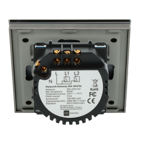 Włącznik dotykowy Rolet (Żaluzjowy) Wi-Fi Szary z N z Podtrzymaniem