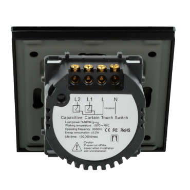 Włącznik dotykowy Rolet (Żaluzjowy) Czarny z N Podtrzymaniem