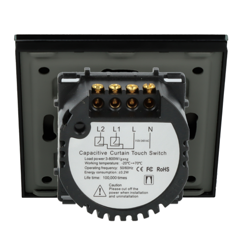 Włącznik dotykowy Rolet (Żaluzjowy) Czarny z N Podtrzymaniem