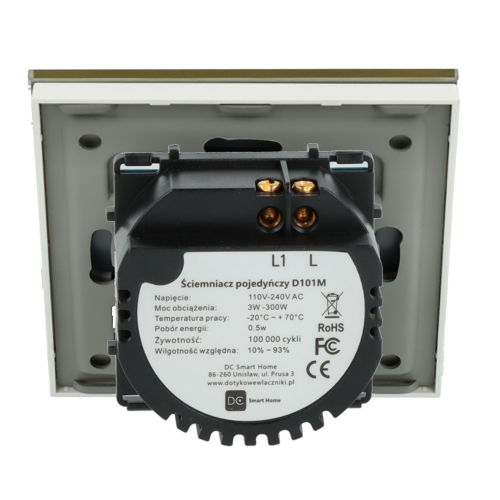 Ściemniacz dotykowy pojedynczy Złoty