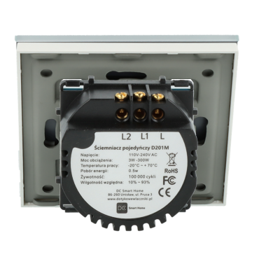 Ściemniacz dotykowy podwójny Biały Bez N