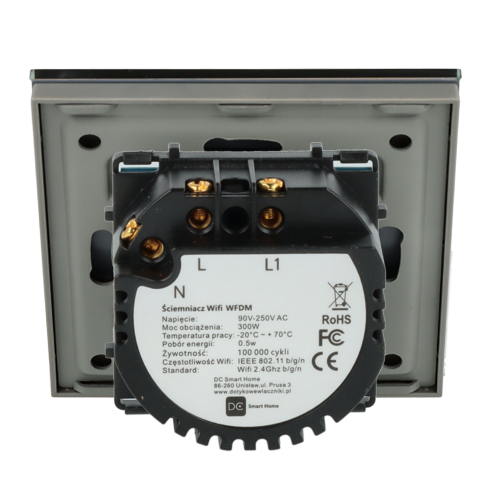 Ściemniacz dotykowy Wi-Fi Wi-Fi Szary z N