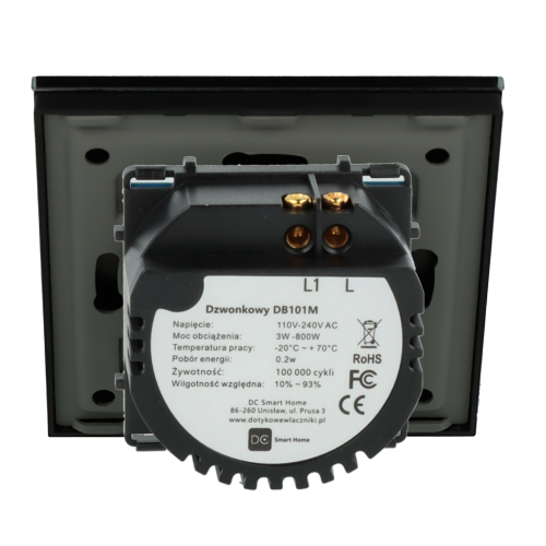 Włącznik dotykowy Impulsowy Czarny Bez N