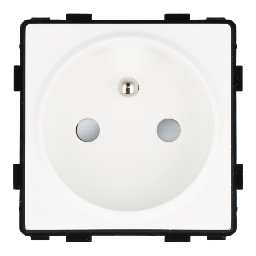 Moduł gniazda elektrycznego z bolcem 230V pojedynczy biały