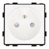 Moduł gniazda elektrycznego z bolcem 230V pojedynczy biały
