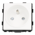 Moduł gniazda elektrycznego z bolcem 230V pojedynczy biały
