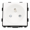 Moduł gniazda elektrycznego z bolcem 230V pojedynczy biały