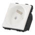 Moduł gniazda elektrycznego z bolcem 230V pojedynczy biały