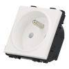 Moduł gniazda elektrycznego z bolcem 230V pojedynczy biały