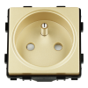 Moduł gniazda elektrycznego z bolcem 230V pojedynczy złoty