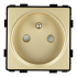 Moduł gniazda elektrycznego z bolcem 230V pojedynczy złoty