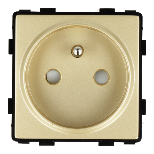 Moduł gniazda elektrycznego z bolcem 230V pojedynczy złoty