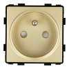 Moduł gniazda elektrycznego z bolcem 230V pojedynczy złoty