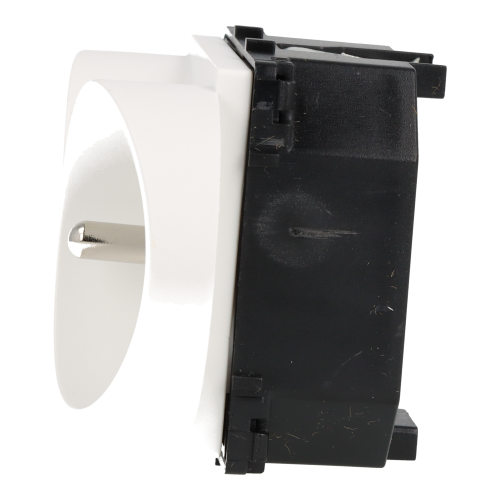 Moduł gniazda elektrycznego z bolcem 230V podwójny biały