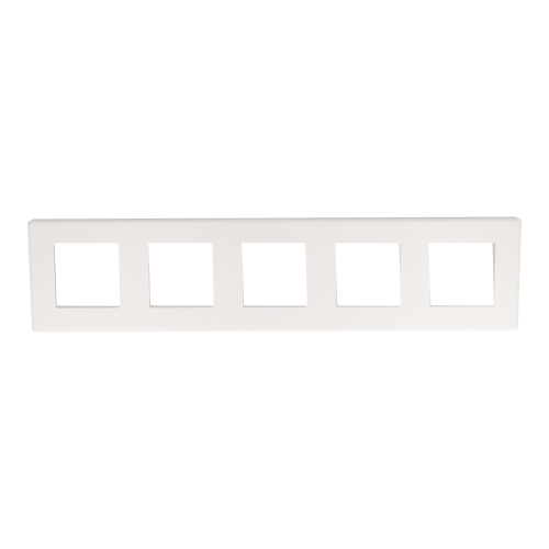 Ramka pięciokrotna plastikowa biała PC 5F DC Smart Home- FrameLite