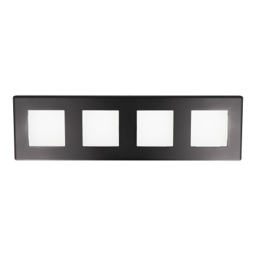 Ramka poczwórna plastikowa czarna PC 4F DC Smart Home- FrameLite