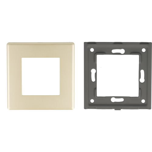 Ramka pojedyncza plastikowa złota PC 1F DC Smart Home- FrameLite