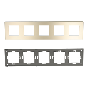 Ramka pięciokrotna plastikowa złota PC 5F DC Smart Home - FrameLite