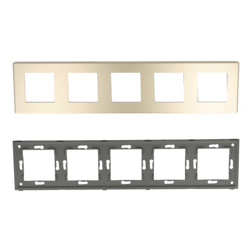 Ramka pięciokrotna plastikowa złota PC 5F DC Smart Home - FrameLite