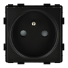Moduł gniazda elektrycznego z bolcem 230V pojedynczy czarny