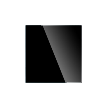 Panel Szklany Pojedynczy Na 1 Puszkę 0G Czarny DC Smart Home